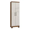 Alacena Armario Multiuso 2 Puertas con Llave Canela Arena 187x60.9x37.3 cm MDP Be Design