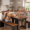 Juego de Comedor Diario 2 Banquetas Canela Negro 75.2x135x75 cm MDP Be Design