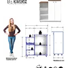 Mueble Auxiliar de Cocina con Ruedas Blanco Natura 87x87x42.3 cm MDP Be Design 