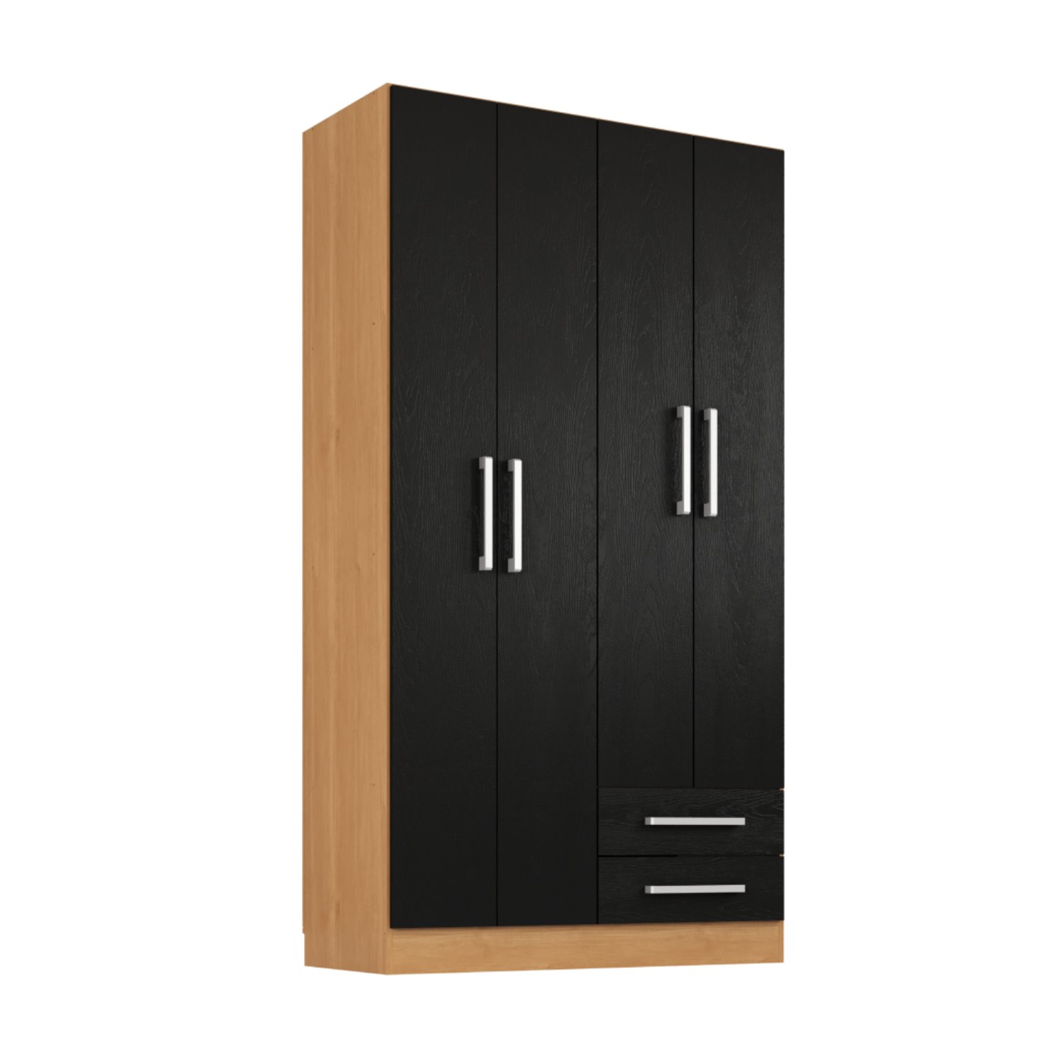 Clóset Ámbar 4 Puertas Canela-Negro