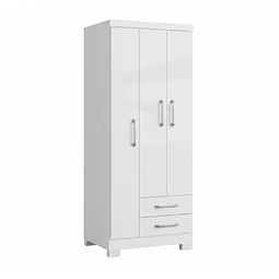 Clóset Ropero Francia Blanco 3 Puertas 2 Cajones MDP 187.4x83.2x47.3 cm Be Design 