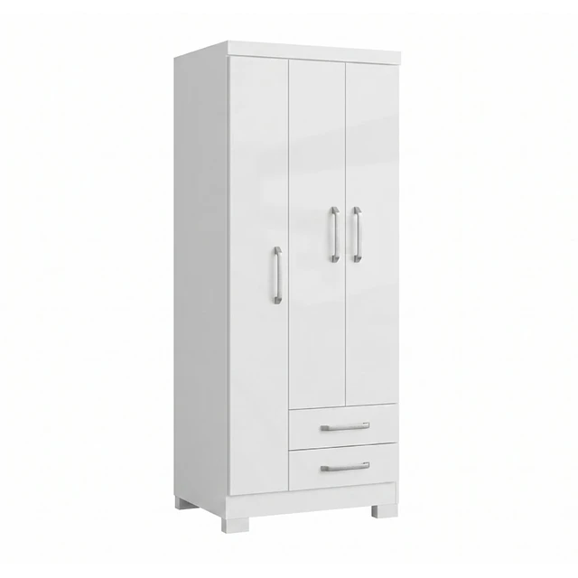 Clóset Ropero Francia Blanco 3 Puertas 2 Cajones MDP 187.4x83.2x47.3 cm Be Design 