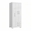 Clóset Ropero Francia Blanco 3 Puertas 2 Cajones MDP 187.4x83.2x47.3 cm Be Design 