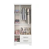 Clóset Ropero Francia Blanco 3 Puertas 2 Cajones MDP 187.4x83.2x47.3 cm Be Design 