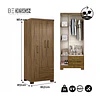 Clóset Ropero Francia Canela 3 Puertas 2 Cajones MDP 187.4x83.2x47.3 cm Be Design 