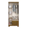Clóset Ropero Francia Canela 3 Puertas 2 Cajones MDP 187.4x83.2x47.3 cm Be Design 