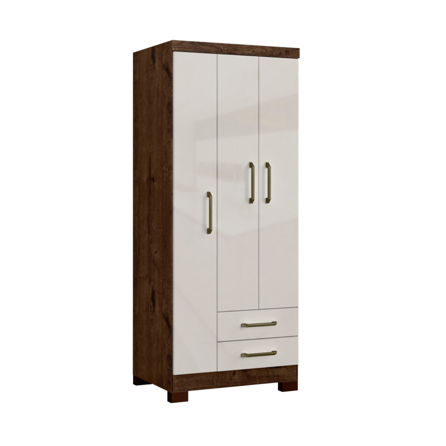Clóset Ropero Canela Arena 3 Puertas 2 Cajones MDP 187.4x83.2x47.3 cm Be Design