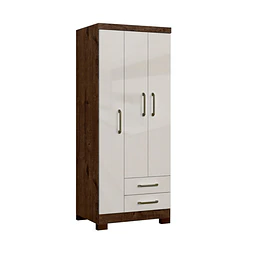 Clóset Ropero Canela Arena 3 Puertas 2 Cajones MDP 187.4x83.2x47.3 cm Be Design 
