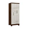 Clóset Ropero Canela Arena 3 Puertas 2 Cajones MDP 187.4x83.2x47.3 cm Be Design 