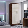 Clóset Ropero Canela Arena 3 Puertas 2 Cajones MDP 187.4x83.2x47.3 cm Be Design 
