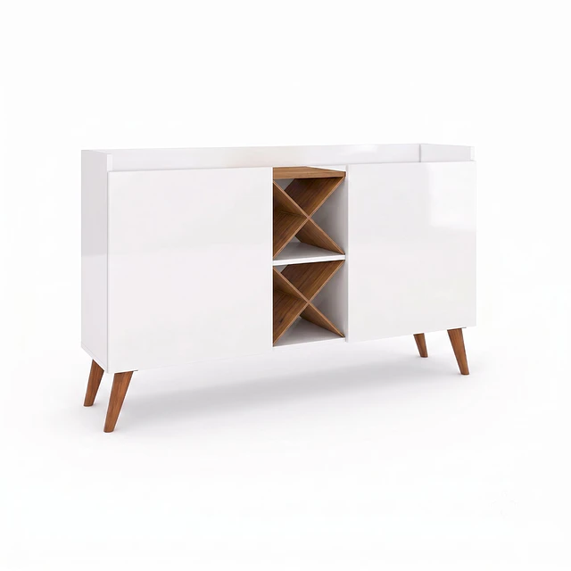 Mueble Buffet  Aparador Bar Blanco MDP 77x119.2x37.8 cm Be Design
