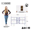 Mueble Buffet  Aparador Bar Blanco MDP 77x119.2x37.8 cm Be Design