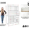 Mueble de Cocina Alacena Despensa Blanco MDP 174x120.2x37.8 cm Be Design 