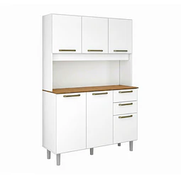 Mueble de Cocina Alacena Despensa Blanco MDP 174x120.2x37.8 cm Be Design 