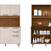 Mueble de Cocina Alacena Despensa Canela Arena MDP 174x120.2x37.8 cm Be Design 