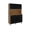 Mueble de Cocina Alacena Despensa Canela Negro MDP 174x120.2x37.8 cm Be Design 