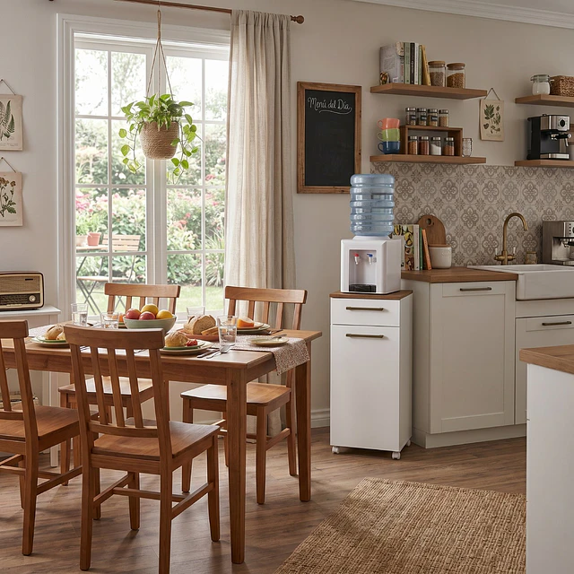 Mueble Multiuso Auxiliar de Cocina con Ruedas Blanco 86.5x36x36.3 cm MDP Be Design. 
