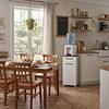 Mueble Multiuso Auxiliar de Cocina con Ruedas Blanco 86.5x36x36.3 cm MDP Be Design. 