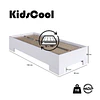 Cama Individual Xangai 190x90 Blanco + Velador Con Puerta Be Blanco