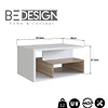 Vitrina 2 Puertas Vidrio Castaño +Mesa de Centro B92 Blanco Castaño 