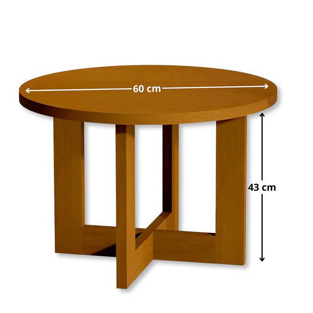 Mesa De Centro Redonda Be Caramelo 