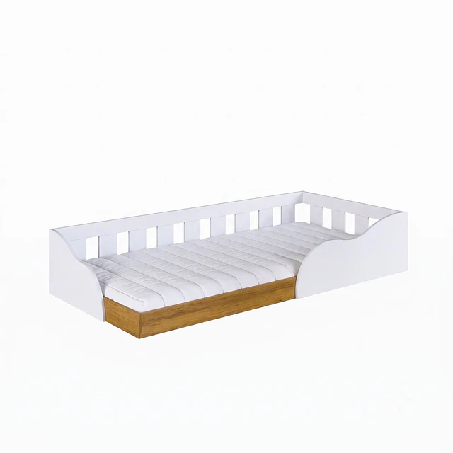 Cama Infantil 1 Plaza Montessori Memphis  Blanca 