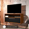 Rack TV Be Caramelo Negro Bedesign con cajón y estante JB5707 (100X67X36 cms)