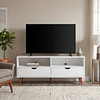 Rack de TV hasta 50" Block Blanco - Estilo Escandinavo Moderno Be Design (120x50.8x40 cm)