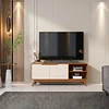 Rack de TV hasta 60" Caramelo Perla 2 Puertas - Estilo Retro Moderno Be desing (140x54.5x43 cm)