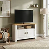 Rack de TV hasta 37" Buffet Ludlow Blanco Miel - Estilo Retro CálidoBe Design (85x59,5x41 cm)