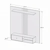 Panel Rack de Pared para TV 55"  Negro Caramelo con Cajón Be design (136X133X29 cms)