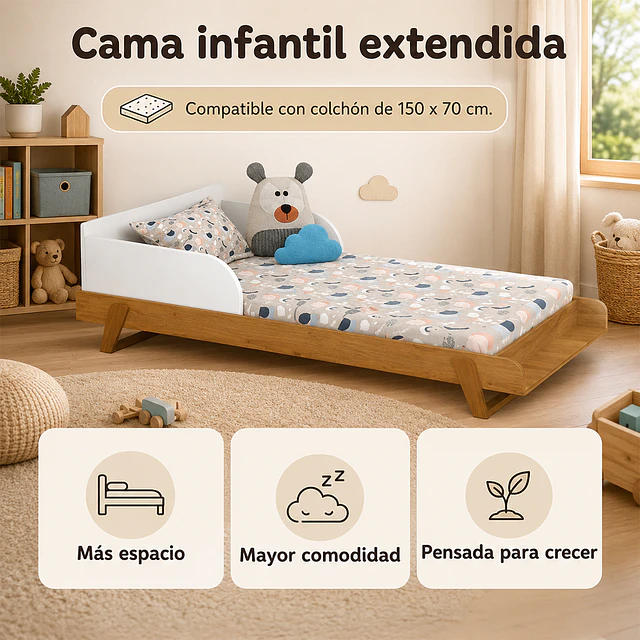 Cuna Evolutiva 6 en 1 Multi Etapas Maxx Kidscool – Blanco Eco-Wood