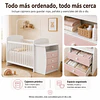 Cuna con Mudador Bambini Rosado+Colchon Cuna Baby Box 130x60