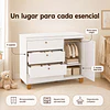  Cómoda Infantil Kidscool Zupi Blanco 4 Cajones Y Puerta