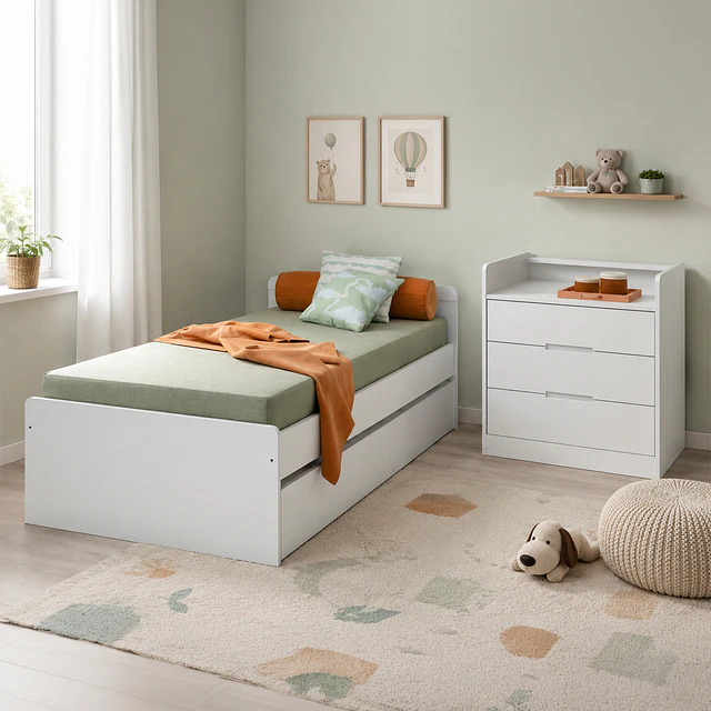 Cuna Multifuncional Evolutiva Cleo Blanca Kidscool