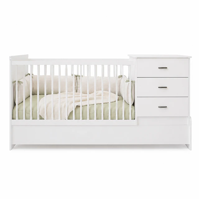 Cuna Cama Evolutiva Multifunción Kippi Blanca Kidscool  