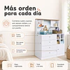 Cómoda Infantil Kidscool Amore 4 Cajones 1 Puerta Blanco