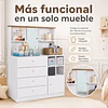 Cómoda Infantil Kidscool Amore 4 Cajones 1 Puerta Blanco
