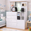 Cómoda Infantil Kidscool Amore 4 Cajones 1 Puerta Blanco