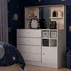 Cómoda Infantil Kidscool Amore 4 Cajones 1 Puerta Blanco