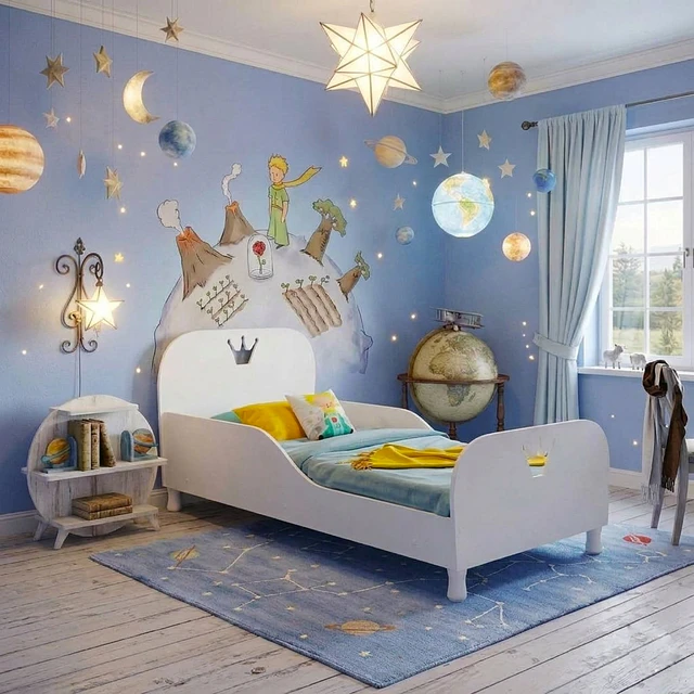 Mini Cama de Transición Infantil Príncipe Kidscool Blanco MDF  + Colchon Cama Baby Box 150x70 cms