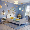 Mini Cama de Transición Infantil Príncipe Kidscool Blanco MDF  + Colchon Cama Baby Box 150x70 cms