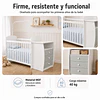 Cuna con Mudador Bambini Gris