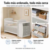 Cuna con Mudador Bambini Gris