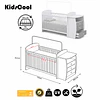 Cuna con Mudador Bambini Gris