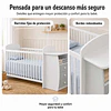 Cuna con Mudador Bambini Gris+Colchon Cuna Baby Box 130x60
