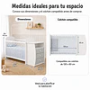 Cuna con Mudador Bambini Gris+Colchon Cuna Baby Box 130x60
