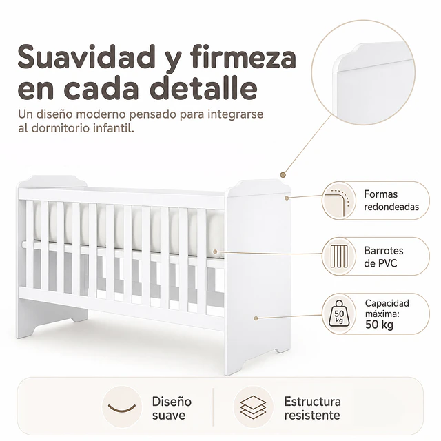  Cuna Evolutiva 3 en 1 Kidscool Mel Blanco