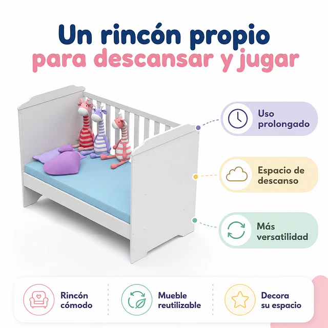  Cuna Evolutiva 3 en 1 Kidscool Mel Blanco