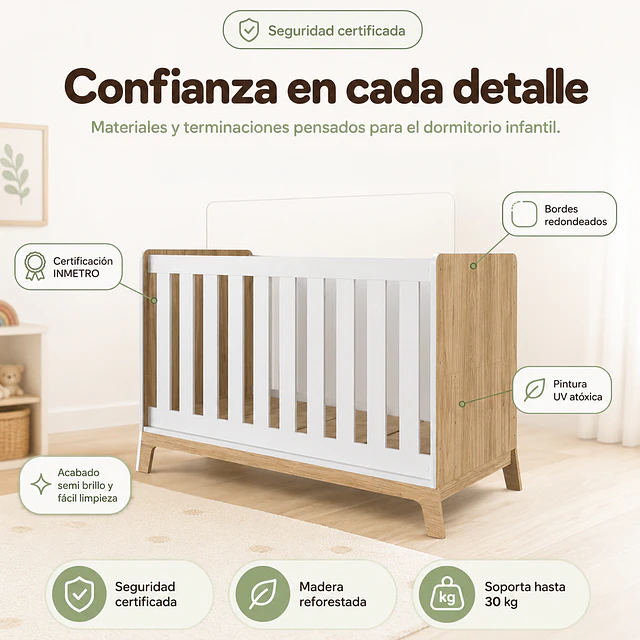 Cuna Evolutiva 3 en 1 Honey Kidscool